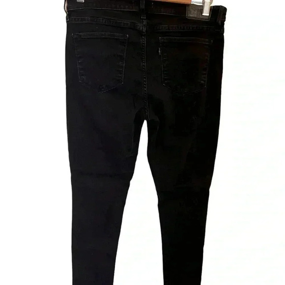 Women’s Black LEVI’S 711 Mid Rise Skinny Jeans Sz 31 (10) - Picture 3 of 4
